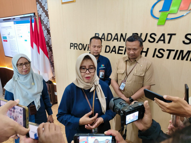 Plt Kepala BPS DIY Endang Tri Wahyuningsih angkat bicara soal kasus Timbul (49) tukang becak asal Ngentakrejo, Kapanewon Lendah, Kabupaten Kulon Progo, yang status pendataan kesejahteraannya mendadak melonjak dari Desil 1 ke Desil 9, Senin (24/8). Foto: Arfiansyah Panji Purnandaru/kumparan