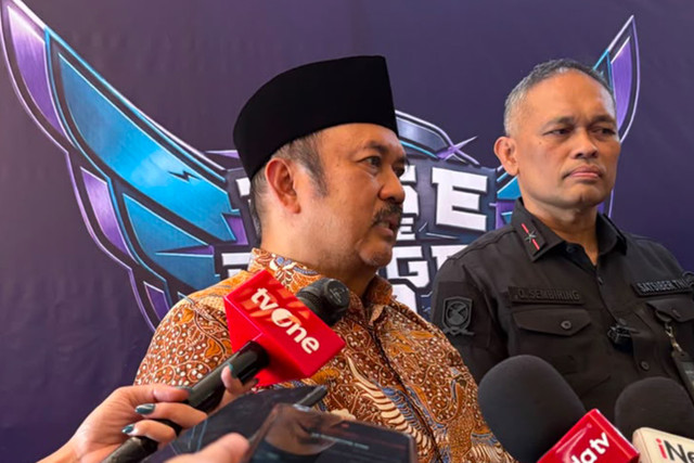 Kepala Bappenas Rachmat Pambudy seusai menghadiri Kompetisi Siber dari TNI di Jakarta Timur, Senin (24/8/2026). Foto: Joakhim Tharob/kumparan