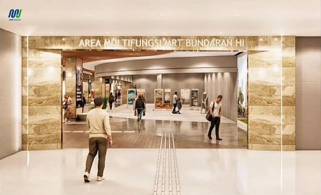Desain proyek Extended Concourse Bundaran HI. Dok: PT MRT Jakarta (Perseroda).