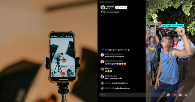 Ilustrasi live streaming tiktok. Ilustrator: Aina