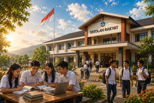 Foto: Ilustrasi Sekolah Rakyat (Diolah Oleh Penulis)