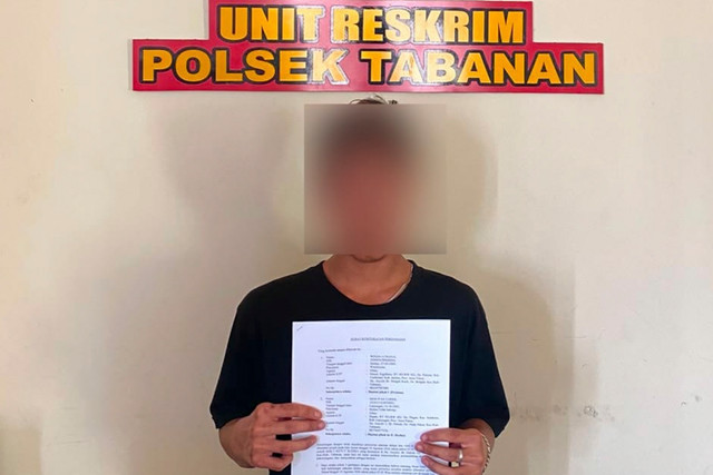 Pelaku pencurian celana dalam di Kecamatan Tabanan, Tabanan, Bali, Rabu (26/8/2026). Foto: Dok. Humas Polres Tabanan