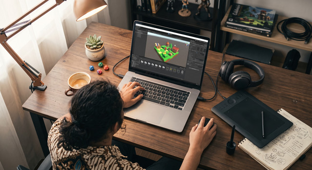 Ilustrasi generasi muda yang produktif mengembangkan keahlian di industri kreatif digital. Foto : Generated by AI