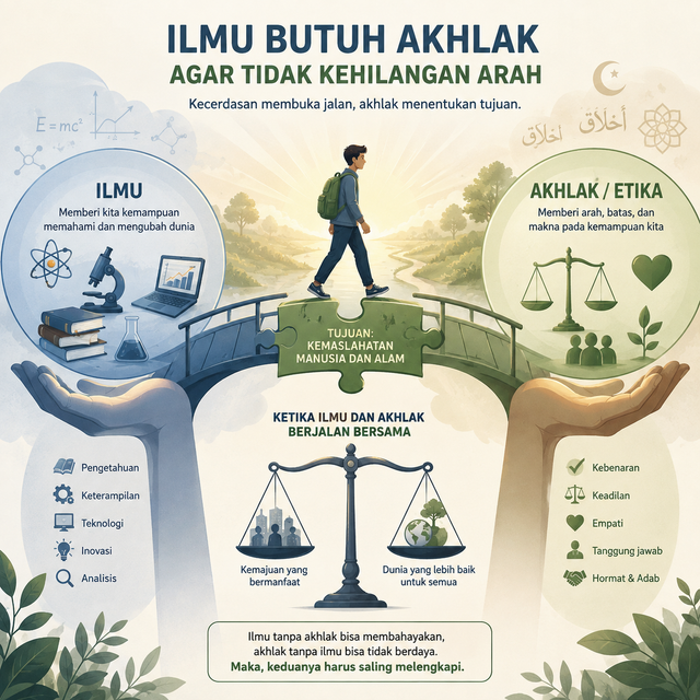 Perlunya Ilmu dan Akhlak/Etika (Generated by AI)