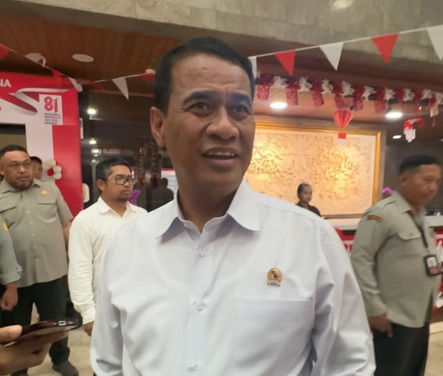 Menteri Pertanian Amran Sulaiman di Kantor Kementerian Pertanian, Jakarta Selatan pada Kamis (27/8). Foto: Argya Maheswara/kumparan