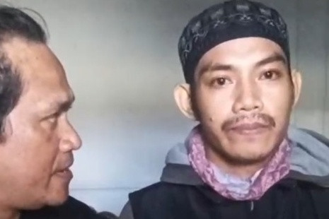 Polisi menangkap Aan Kurniawan tersangka pembunuhan sekeluarga di Palu. Foto: Dok. Istimewa