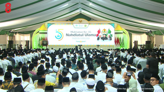 Pembukaan Muktamar Ke-35 Nahdlatul Ulama di Tambakberas, Jombang, Jawa Timur, Kamis (27/8/2026). Foto: Youtube/Sekretariat Presiden