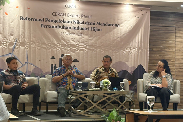 Acara CERAH Expert Panel: Reformasi Pengelolaan Nikel demi Mendorong Pertumbuhan Industri Hijau di Jakarta pada Kamis (27/8/2026). Foto: Argya Maheswara/kumparan
