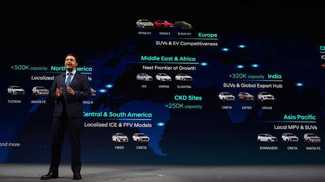 President and CEO of Hyundai Motor Company, Jose Munoz saat presentasi 2026 CEO Investor Day Hyundai Motor Company. Foto: Hyundai