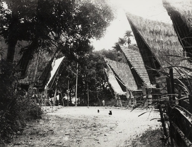 Huta orang Batak di Samosir (Antara 1941 dan 1953). Sumber: KITLV