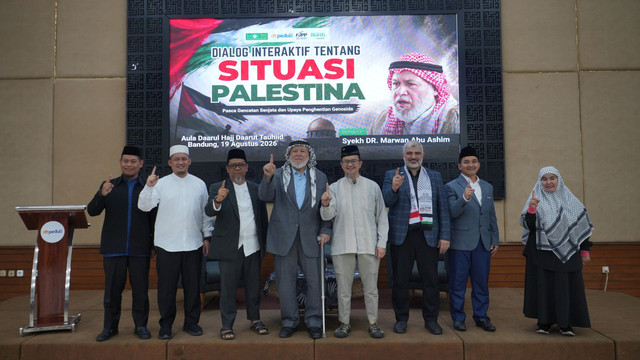 Kajian Interaktif bersama Syaikh Dr. Marwan Abu Ashim yang dilaksanakan di Aula Daarul Hajj, Kompleks Pesantren Daarut Tauhiid, Bandung (Sumber: DT Peduli)