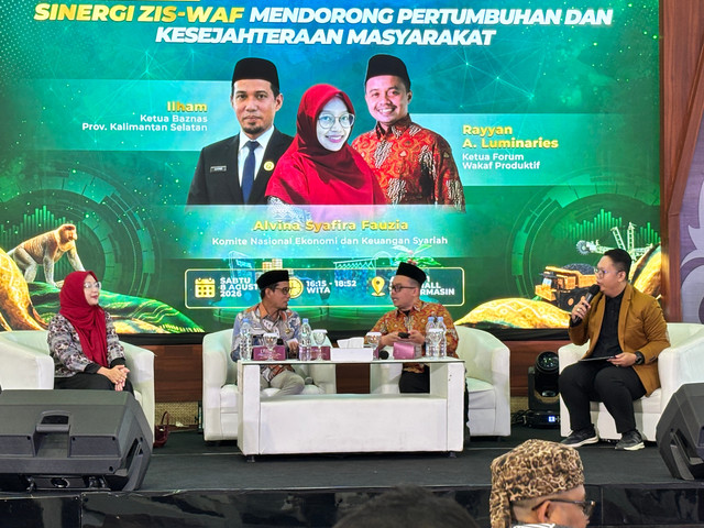 Kegiatan Sharia Talk bertajuk Sinergi ZIS-WAF Mendorong Pertumbuhan dan Kesejahteraan Masyarakat dalam Kegiatan PAMOR Borneo 2026 (Sumber: DT Peduli)