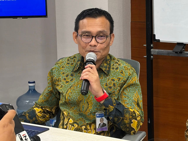 Direktur Departemen Kebijakan Makroprudensial BI, Alexander Lubis, dalam taklimat media di Gedung Pusat BI, Jakarta Pusat, Jumat (28/8/2026). Foto: Najma Ramadhanya/kumparan