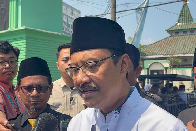 Ketua Panitia Muktamar Ke-35 NU sekaligus Sekjen PBNU Saifullah Yusuf atau Gus Ipul di Pondok Pesantren Bahrul Ulum Tambakberas, Jombang, Jawa Timur, Jumat (28/8/2026). Foto: Zamachsyari/kumparan