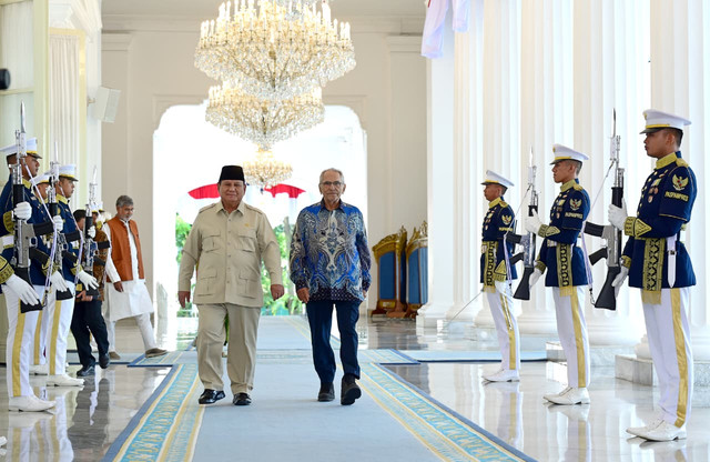 Presiden Prabowo Subianto bertemu dengan Presiden Timor Leste Jose Ramos-Horta dan sejumlah peraih Nobel di Istana Kepresidenan Jakarta, Jumat (28/8/2026). Foto: Muchlis Jr/Biro Pers Sekretariat Presiden