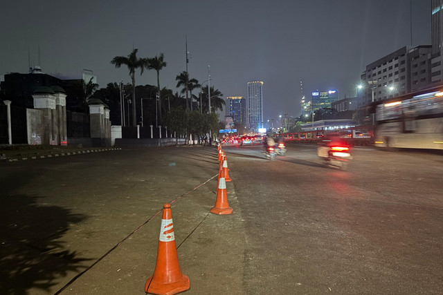 Kondisi di depan Gerbang DPR/MPR, Jakarta, Jumat (28/8/2026). Foto: Joakhim Tharob/kumparan