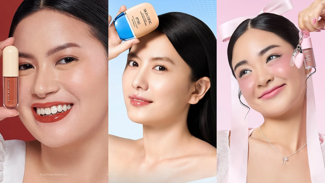 Rekomendasi Produk Hybrid Makeup di Bawah Rp 200 Ribu. Foto: Instagram @dearmebeauty @skintificid @pixycosmetics