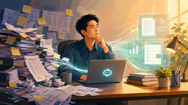 Ilustrasi belajar AI dari masalah sebelum memilih tools yang digunakan. Dibuat dengan AI ChatGPT/DALL·E, 2026.