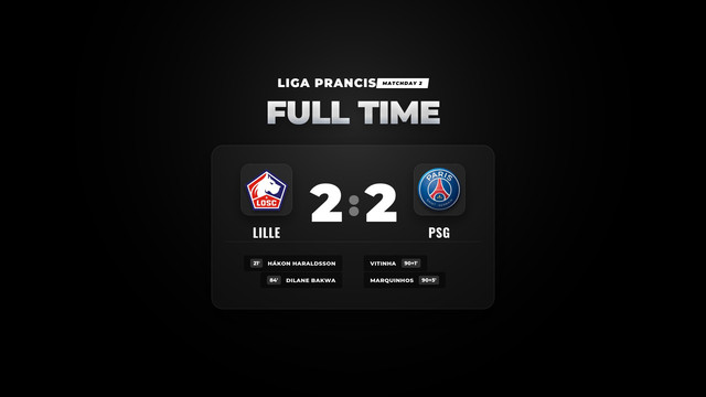 Hasil Liga Prancis: Drama Menit Akhir Selamatkan PSG dari Kekalahan Lawan Lille 
