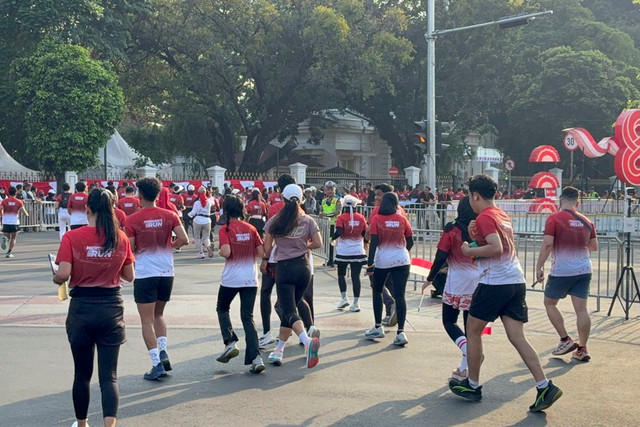 Kegiatan Merdeka Run 81 Tahun Indonesia, Jalan Medan Merdeka Jakarta Pusat, Sabtu (29/8/2026). Foto: Kevin Daniel/kumparan