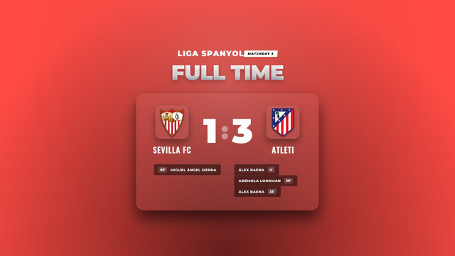 Hasil Liga Spanyol: Atleti Curi Tiga Poin di Markas Sevilla FC