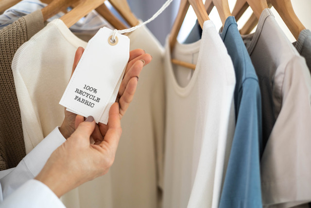 Ilustrasi membaca label pakaian. Foto: Kostikova Natalia/Shutterstock