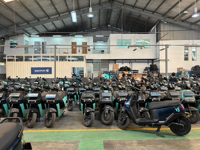 Produk motor listrik Electrum di Kantor Pusat Electrum, Jakarta Selatan. Foto: kumparan