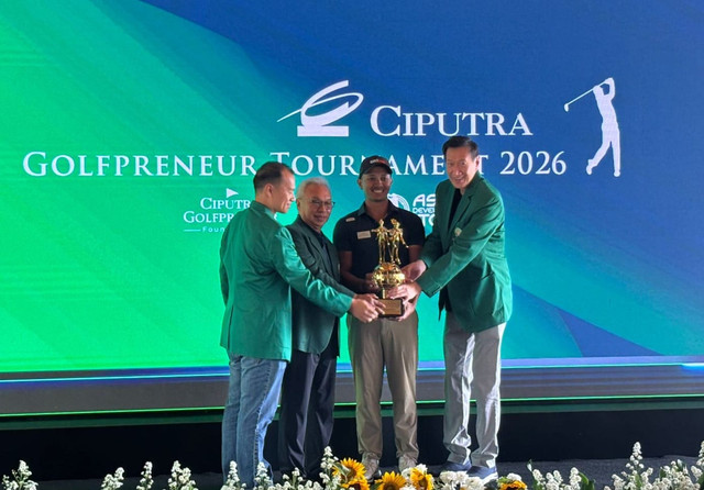 Pegolf RI, Kevin Akbar, juara Ciputra Golfpreneur Tournament 2026. Foto: Dok. Istimewa