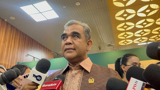 Ketua MPR Ahmad Muzani di Kompleks Parlemen, Senayan, Jakarta, Senin (31/8/2026). Foto: Nasywa Athifah/kumparan