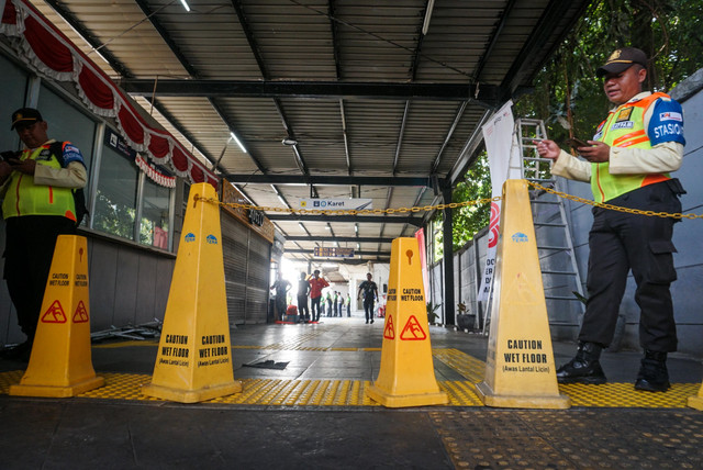 Suasana Stasiun Karet, Jakarta, yang resmi berhenti melayani penumpang pada Selasa (1/9/2026). Foto: Iqbal Firdaus/kumparan