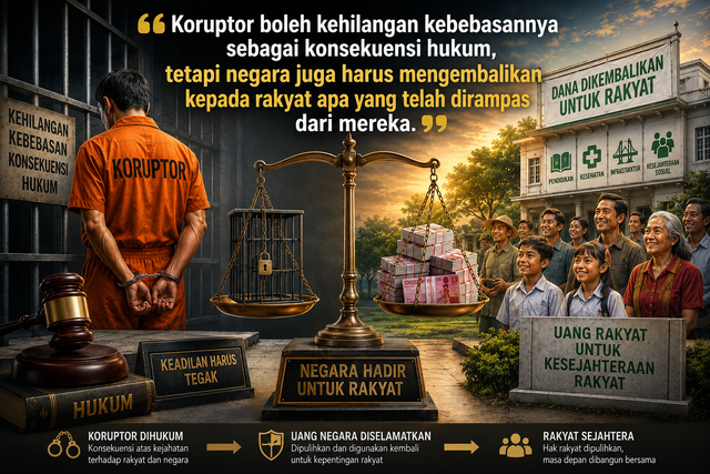 Ilustrasi tentang pemberantasan korupsi (Foto: chatGPT/Pormadi)