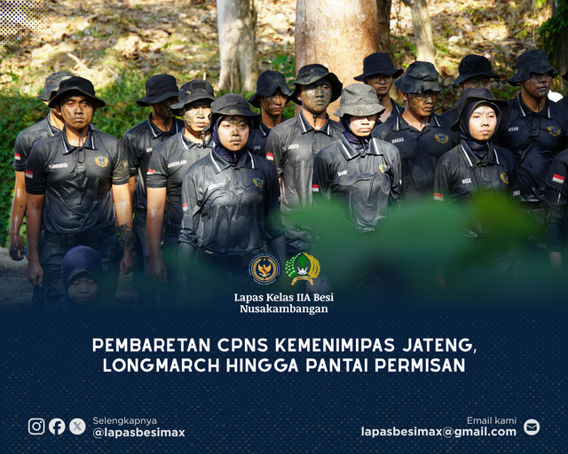 Pembaretan CPNS Kemenimipas Jateng, Longmarch hingga Pantai Permisan