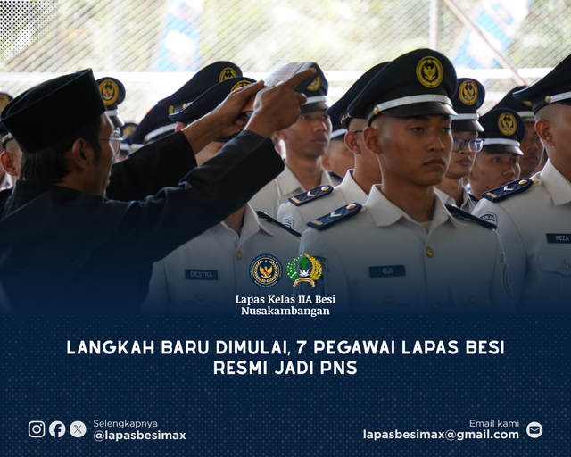 Langkah Baru Dimulai, 7 Pegawai Lapas Besi Resmi Jadi PNS