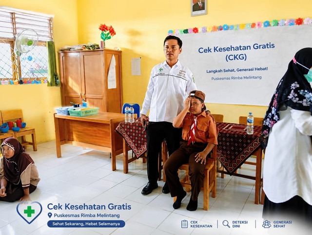 Dokumen Pribadi : Kegiatan Cek Kesehatan Gratis (CKG) Wilayah Kerja Puskesmas Rimba Melintang