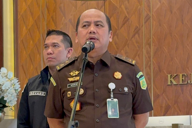 Kapuspenkum Kejagung Anang Supriatna dalam jumpa pers di Gedung Kejagung Jaksel, Kamis (3/9/2026). Foto: Kevin Daniel/kumparan