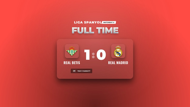 Hasil Liga Spanyol: Gol Tunggal Troy Parrott Bawa Real Betis Taklukkan Real Madr