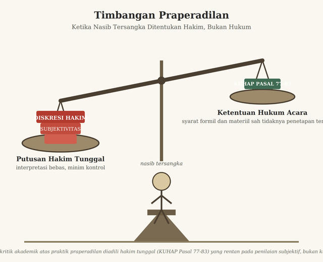 ilustrasi gambar timbangan praperadilan