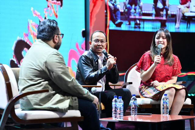 Corporate Secretary Pertamina, Arya Dwi Paramita (kedua dari kanan) saat menjadi pembicara dalam IdeaFest 2026 di Jakarta Convention Center (JCC) Senayan, Jakarta, Jumat (4/9/2026). Foto: Dok. Pertamina