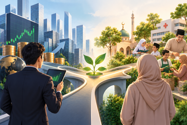 Ilustrasi Investasi dan Wakaf. Foto: ChatGpt Images
