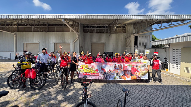 Pedal Merdeka di Yogyakarta, diikuti oleh sekitar 80 peserta pada Sabtu (29/8). Foto: Pandangan Jogja
