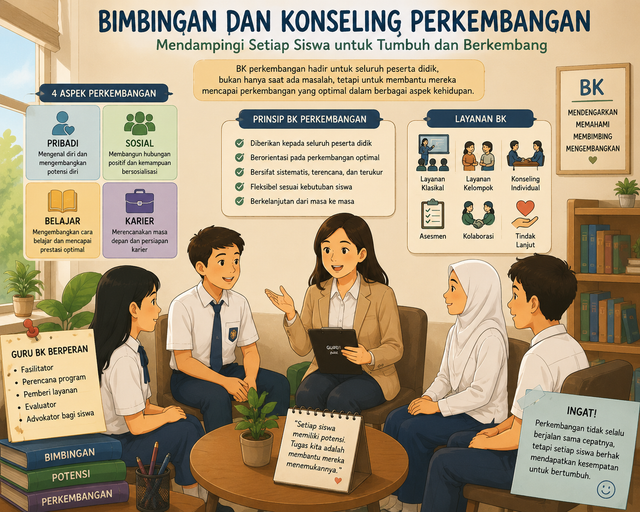 Ilustrasi Bimbingan dan Konseling Perkembangan di sekolah