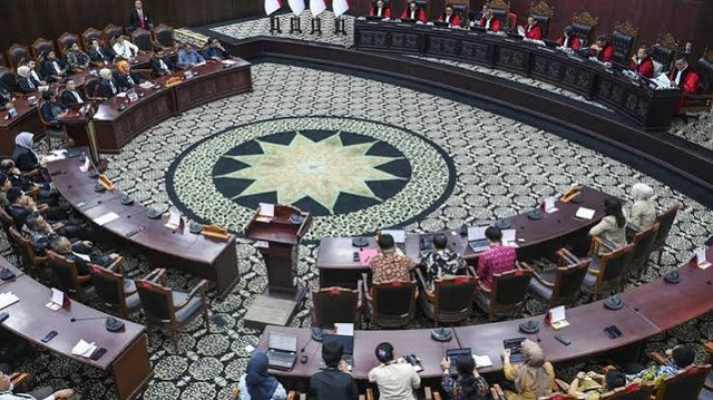 Ilustrasi sidang di Mahkamah Konstitusi RI. Foto: Galih Pradipta-ANTARA