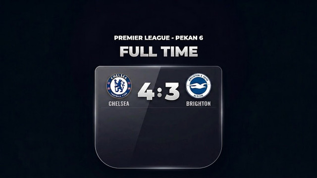 Chelsea menang tipis 4-3 setelah sempat unggul tiga gol. Ilustrasi oleh AI