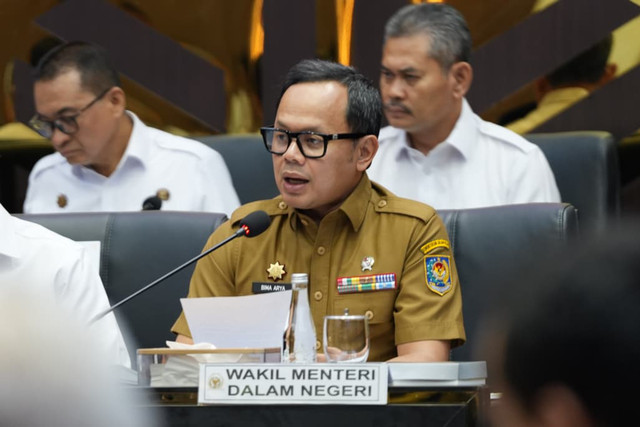 Wamendagri Bima Arya dalam rapat dengar pendapat RUU tentang Pengaturan Reforma Agraria di DPR RI, Jakarta, Senin (7/9/2026). Foto: Kemendagri RI