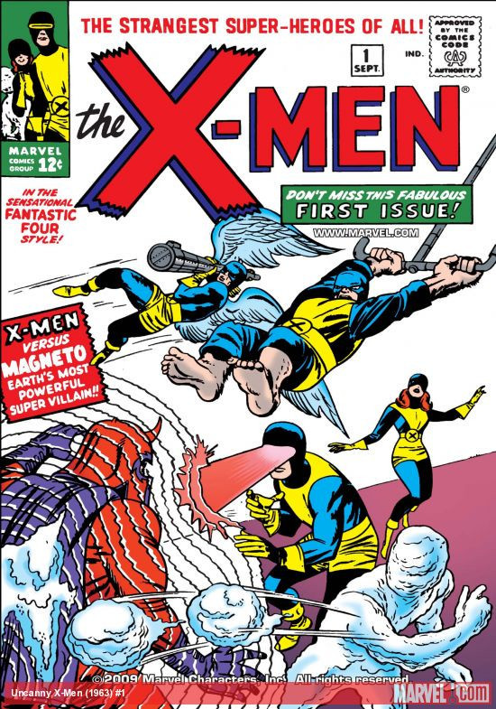Debut X-Men di mata dunia. Sumber: The X-Men #1 (1 September 1963), oleh Stan Lee dan Jack Kirby/ Marvel Comics.