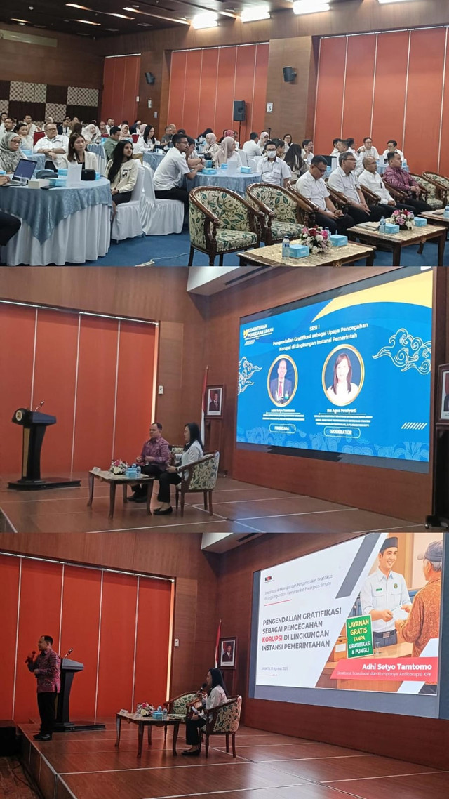 Sumber: Dokumen Pribadi saat menjadi Pembicara dengan Tema Pengendalian Gratifikasi Sebagai Pencegahan Korupsi di Lingkungan Pemerintahan
