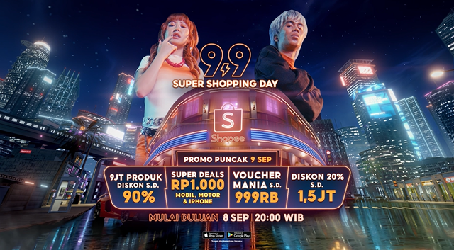 9.9 Super Shopping Day dari Shopee bersama Naykilla dan Tenxi. Foto: dok. Istimewa