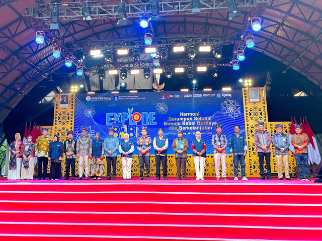 Eximbank bersama Kemenkeu meresmikan 48 Desa Devisa di Provinsi Kepulauan Bangka Belitung, yang berlangsung di Alun-alun Taman Merdeka, Pangkalpinang, Jumat (28/8). Foto: Dok. Indonesia Eximbank