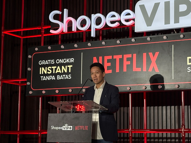 Daniel Minardi, Director of Business Partnership Shopee Indonesia saat peluncuran Shopee VIP+. Foto: Salsha Okta Fairuz/kumparan