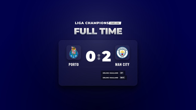 Hasil Liga Champions: Man City Bungkam Porto 2-0